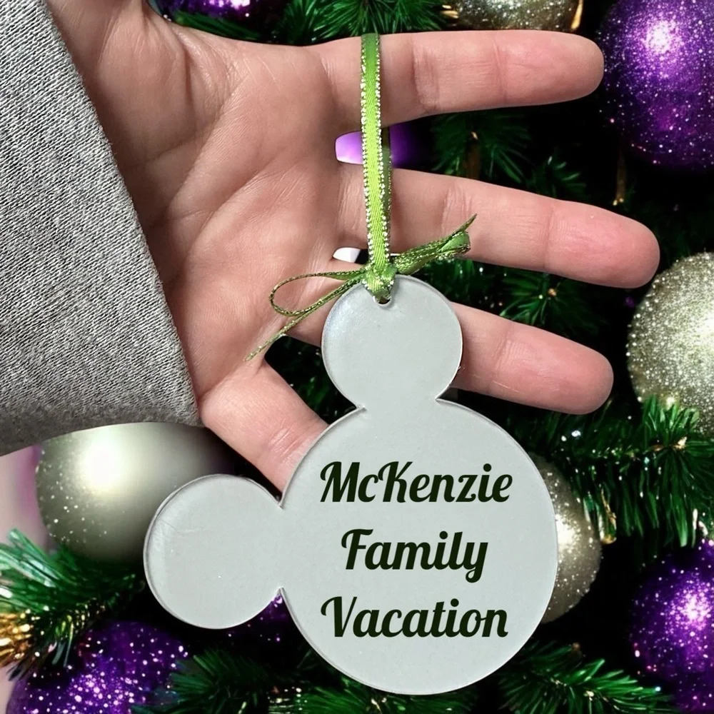 Sparkle & Kingcake: Custom Mouse Ears Ornament for Your Mardi Gras Adventure!